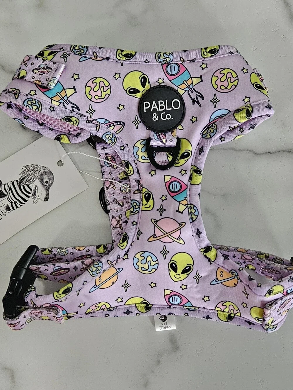 Purple Alien Print Harness